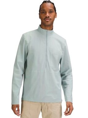 Lululemon WovenAir Half-Zip in Silver Blue